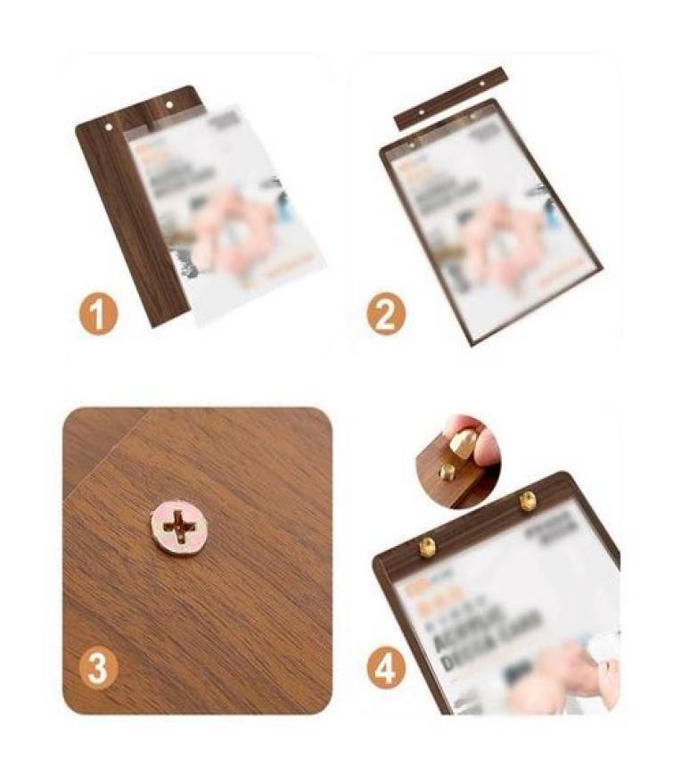 Porte-Affiche A5 Transparent – Support Présentoir de Table pour Documents & Promotions